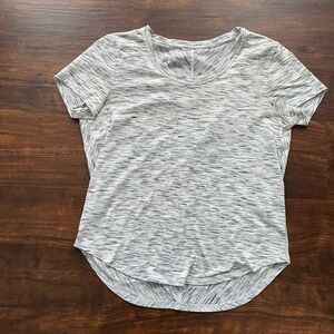 Lululemon Meant To Move Tee Tiger Space Dye Black White Size 8